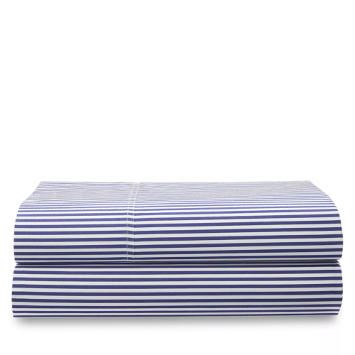 RALPH LAUREN ORGANIC SHIRTING BLUE STRIPE QUEEN FITTED SHEET 1 SHAM 2 CASES SET - Picture 9 of 12