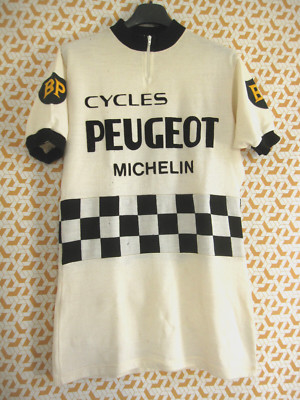 Maillot Cycliste Vintage ASCSB Bretagne - Années 70 - Acrylique - Vert - Taille L (Homme)