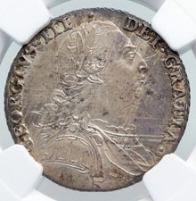 1787 UK Britain United Kingdom KING GEORGE III Silver 1 Shilling NGC Coin i91321