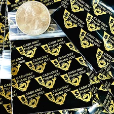 BaggiesSince1987 - 2020 Zip Seal DESIGN BAGS 2" X 2" CASH 100PCS, 👀Details🔽
