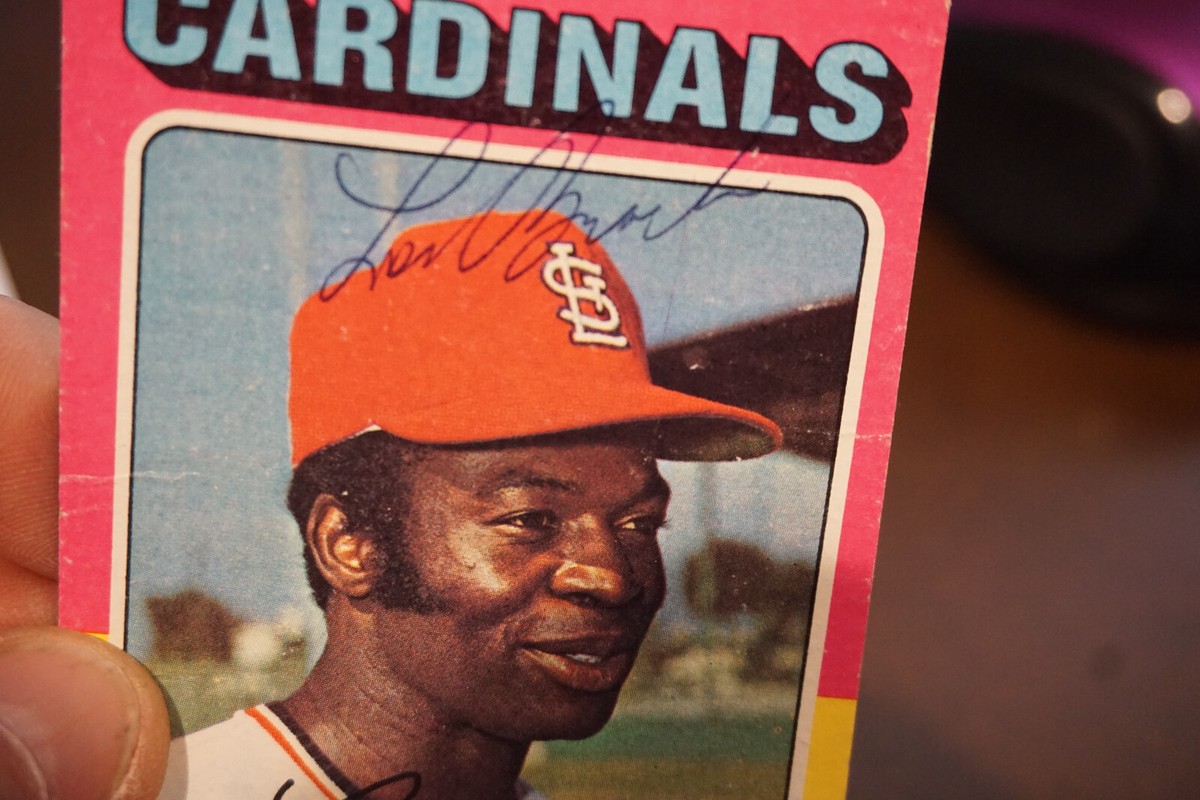 1975 LOU BROCK TOPPS SIGNED ST. LOUIS CARDINALS BASEBALL CARD | eBay