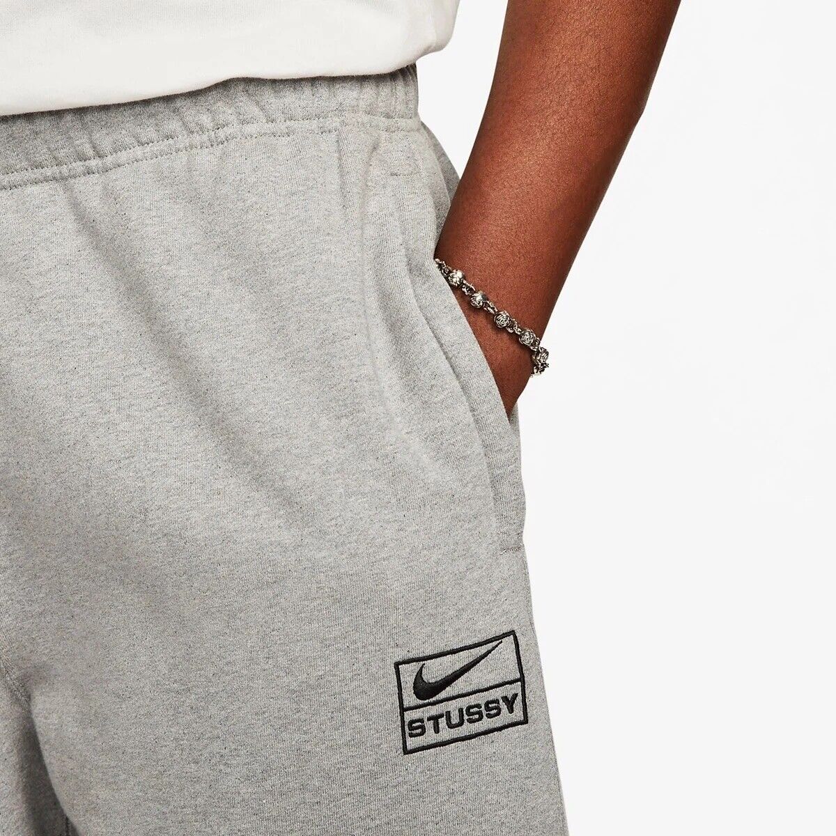 New Nike Stussy Men Grey / Gray Fleece Sweatpants DO9340-063 New Nike Stussy Men Grey / Gray Fleece Sweatpants DO9340-063
