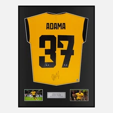Framed Adama Traore Signed Wolves Shirt 2020-21 Cup [Classic]