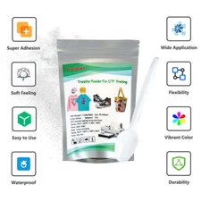 PUNEHOD 1kg DTF Powder-White Adhesive Digital Transfer Hot Melt for Fabric