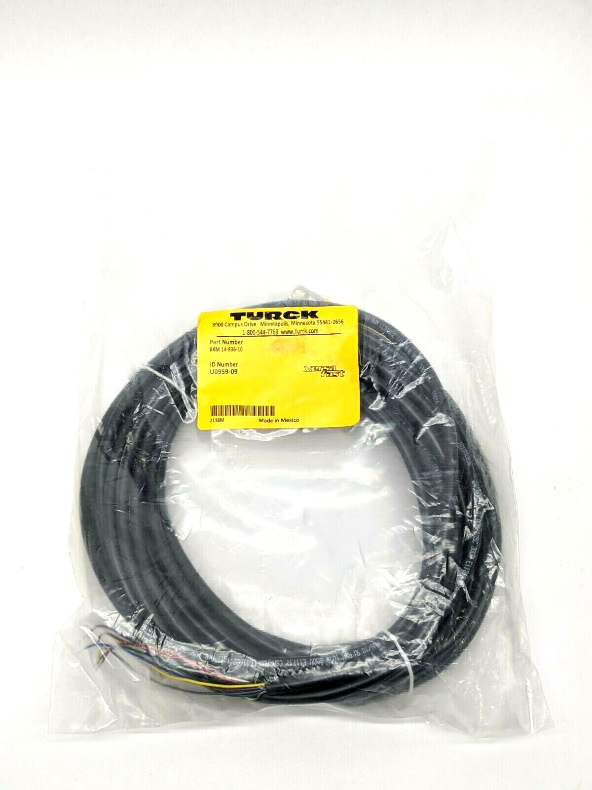 Turck BKM 14-836-10 Versafast Straight 14 Pin 10 Conductor Female U0959-09