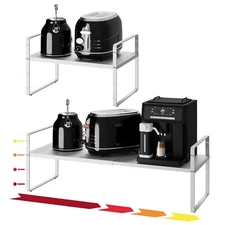 16.5~27.1" Expandable Shelf Organizer, 1Pack 10.2" Wide Stackable C... Fast Ship