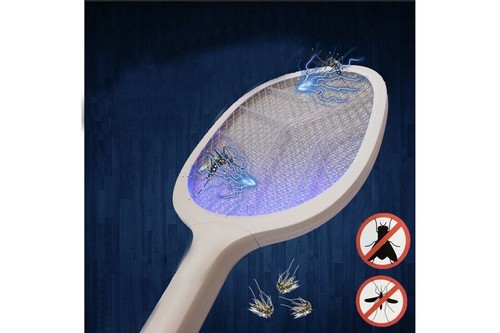 Racchetta Zanzare Elettrica Ricaricabile 2in1 NUOVA Lampada Led Fulmina Insetti - Foto 3 di 3