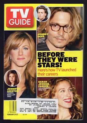 2004 TV GUIDE ~ JOHNNY DEPP JENNIFER ANISTON BRAD PIT BEFORE THEY WERE STARS