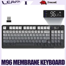 ZIYOULANG M96 Wireless Gaming Membrane keyboard, Gradient Color, PBT, Screen