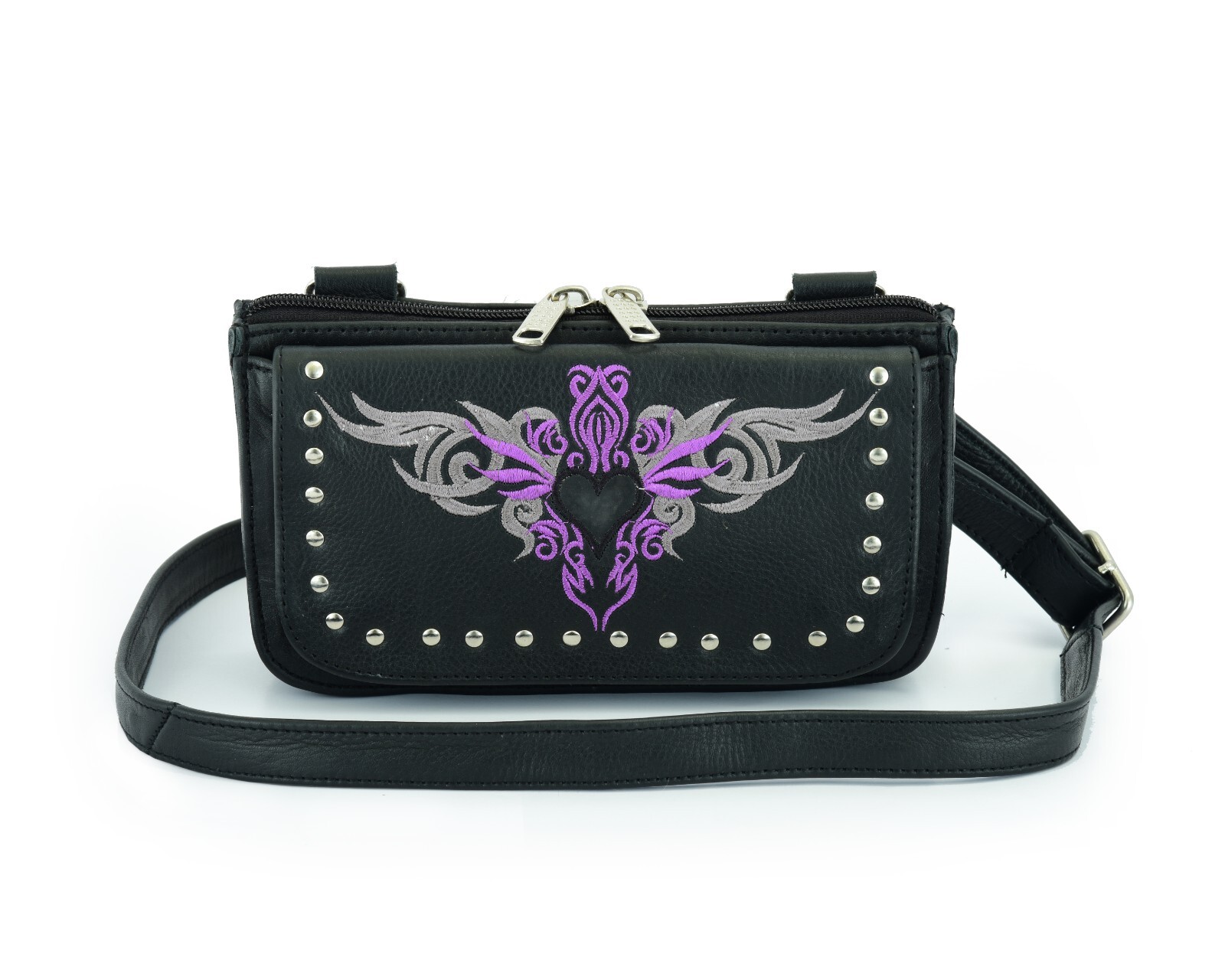 PURPLE HL80156PURPLE Hip bag purple tribal Heart