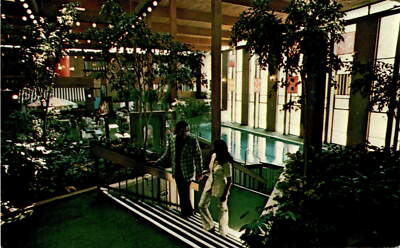 Plymouth, Michigan, Hilton Inn, Atrium, Detroit, Ann Arbor, Detroit Postcard