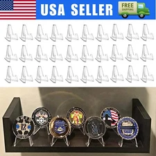 30pcs Clear Acrylic Trading Card Stands Most Durable Display Coins Cards Holder
