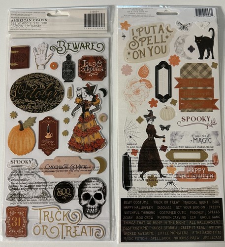 Lot Pink Paislee Spellcast Stickers Thickers, Chipboard Accent & Phrase Stickers - Picture 2 of 2