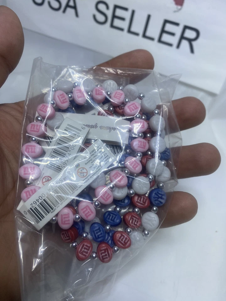 NUEVO YORK YANKEES & Giant Lote TRTLZ 5 PULSERAS Mezcla Colores Foto 4 de 4