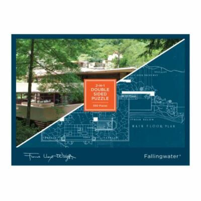 Frank Lloyd Wright Fallingwater 2-sided 500 Piece Puzzle NIB Sealed