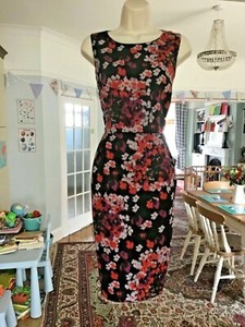 hobbs black floral dress