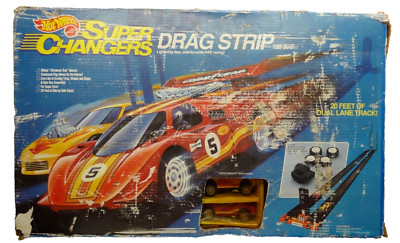 Hot Wheels Super Changers Drag Strip Slot Car Track 80s 1989 Camaro GTP Racer HW