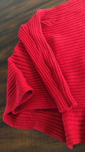 Womens Red Alpaca Warehouse Shoulder Wrap Poncho Shawl NO HEADHOLE 25" X 25" - Picture 2 of 11