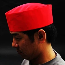 Japanese SUSHI Chef's Uniform Hat Blanche Red ITAMAE Cap Made in JAPAN