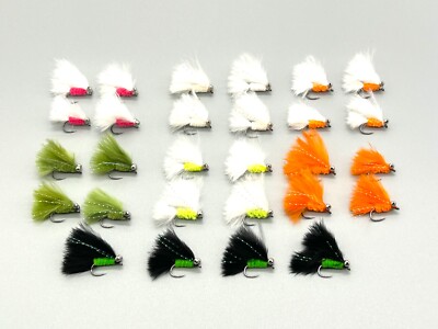 28 x Chain Eye Cats Whisker Selection - Trout Fishing Flies