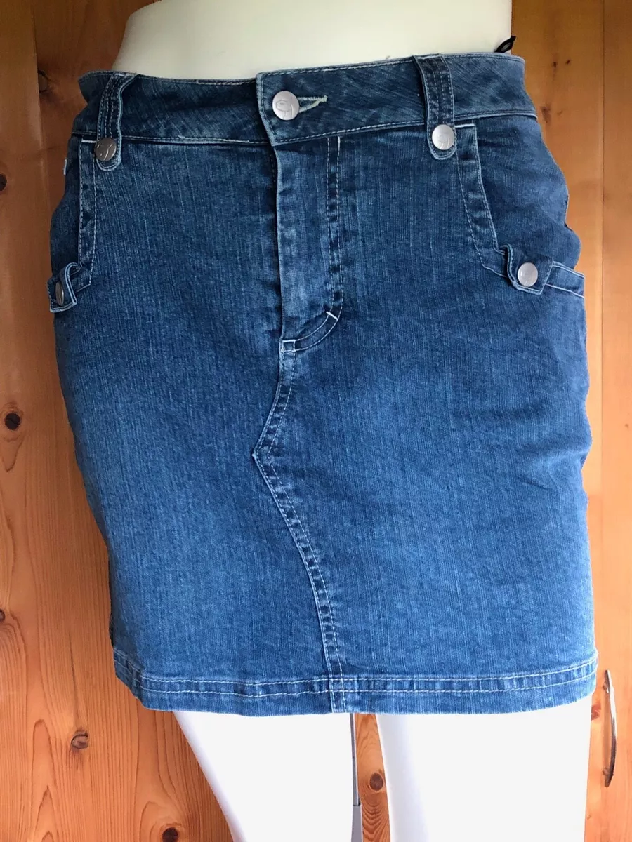 Baby Phat blue denim mini skirt Skort size 16 Girlz