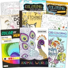 Adult Coloring Book Bundle with 10 Deluxe Coloring Books for Adults and Teens...