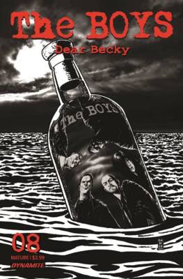 The Boys Dear Becky #8 B&W FOC Variant Dynamite Comics 2020 - NM or Better