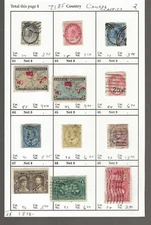 CANADA Classics...Sc #74/98...Used...1898/1908...12 Diff...SCV $71.85