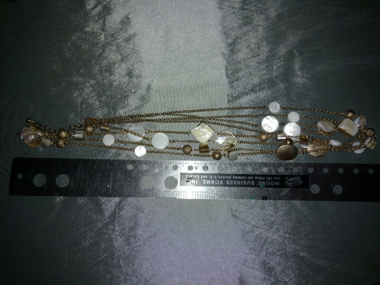 Double long strands with Abalone shell, mother of… - image 4