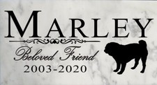 Customized Beloved Friend Dog Memorial Outdoor Stone Marker Select Your Breed
