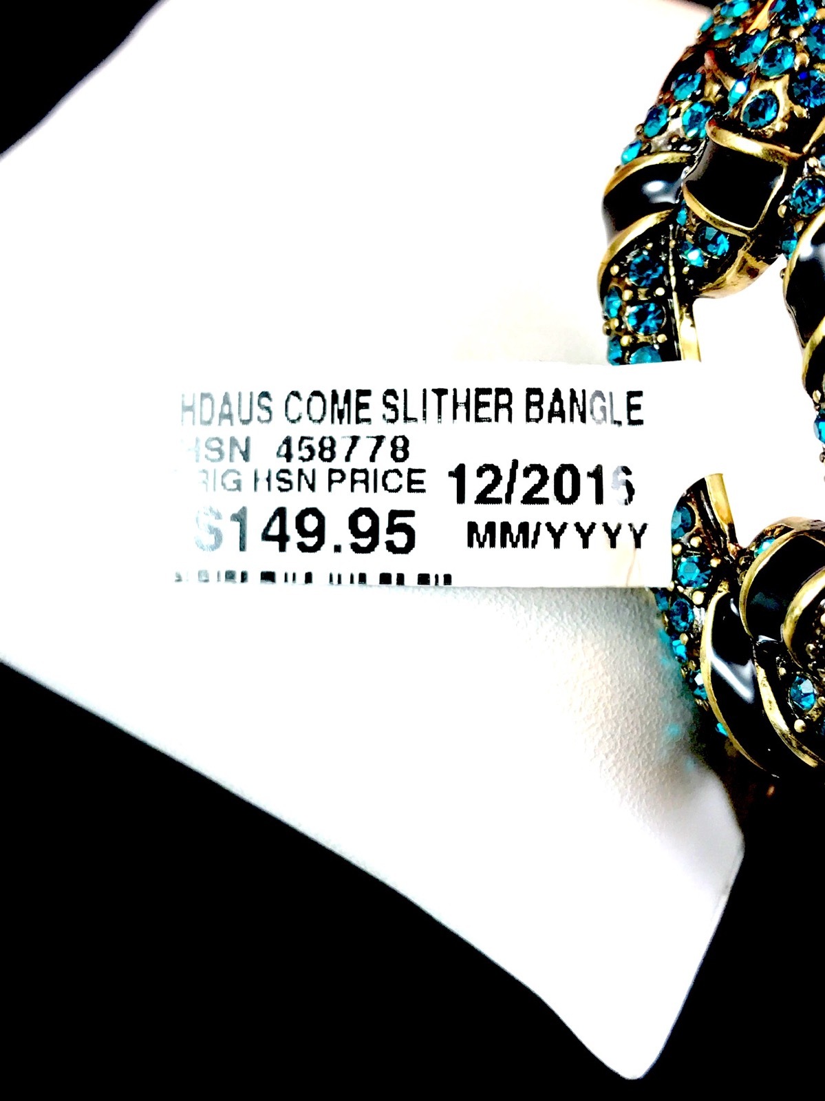 RARE SOLD OUT NIB HEIDI DAUS BLUE RHINESTONE COME SLITHER NECKLACE BRACELET SET image 10