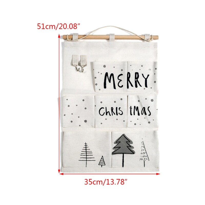 Cartoon Sorting Pockets Fabric Wall Hanging Bag Underwear Sock Sorting