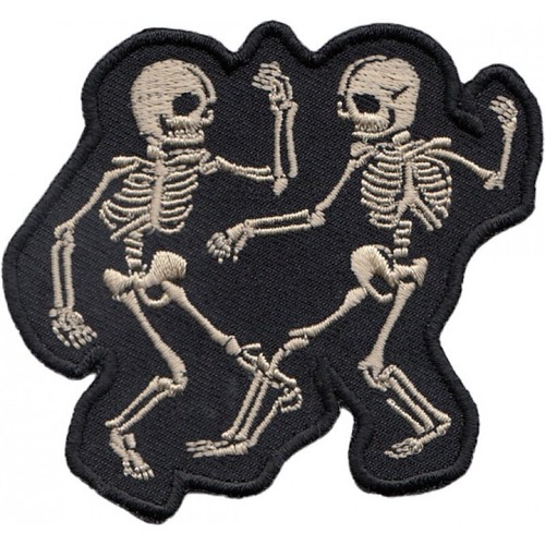 Dancing Bones Sew On /Iron On Embroidered Biker Patch Grateful Dead - Picture 2 of 3