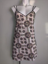 Vintage Val Mode 90's Asian Inspired Satin Iridescent Nightgown Slip Medium EUC