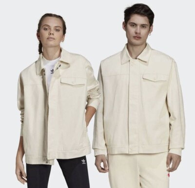Adidas Originals Revers Unisex Unitefit V-Day Jacke Beige Größe UK Small NEU