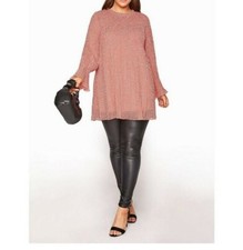 Yours Sunray Pleat Polka Dot Tunic - Copper Size 18   D22