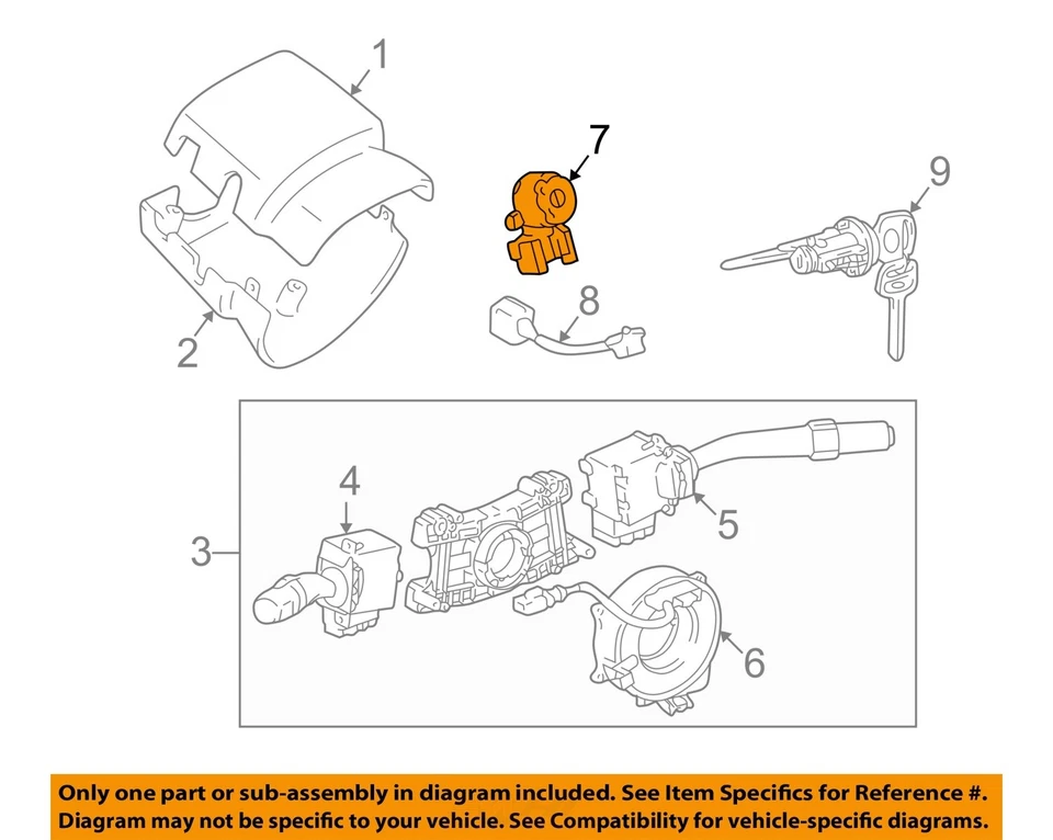 Interruptor de encendido usado se adapta a: Toyota Tacoma 2003 grado C Foto 3 de 4