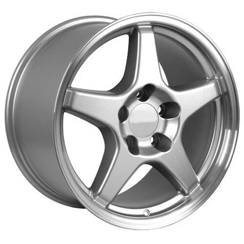 NPP Fit 17" Wheel Camaro Corvette Firebird ZR1 Style CV01 Silvr Machd Lip 17x9.5 - Picture 6 of 8