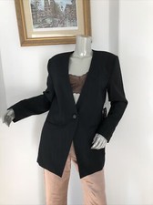 Halston Women's Shimmer Stripe Black Jacket Size 14