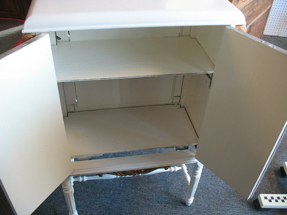 ANTIGUO GABINETE DE RADIO VICTORIANO CON CORNISA DORADA DESPLAZADA RECUPERADA Foto 3 de 4