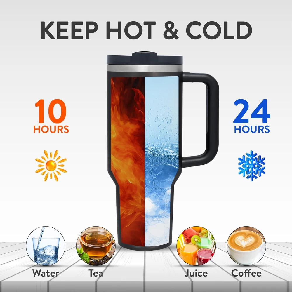 Tumbler 40 Oz Elevating Your Sip Experiance - Deluxe Set With Handle, Leakpro...