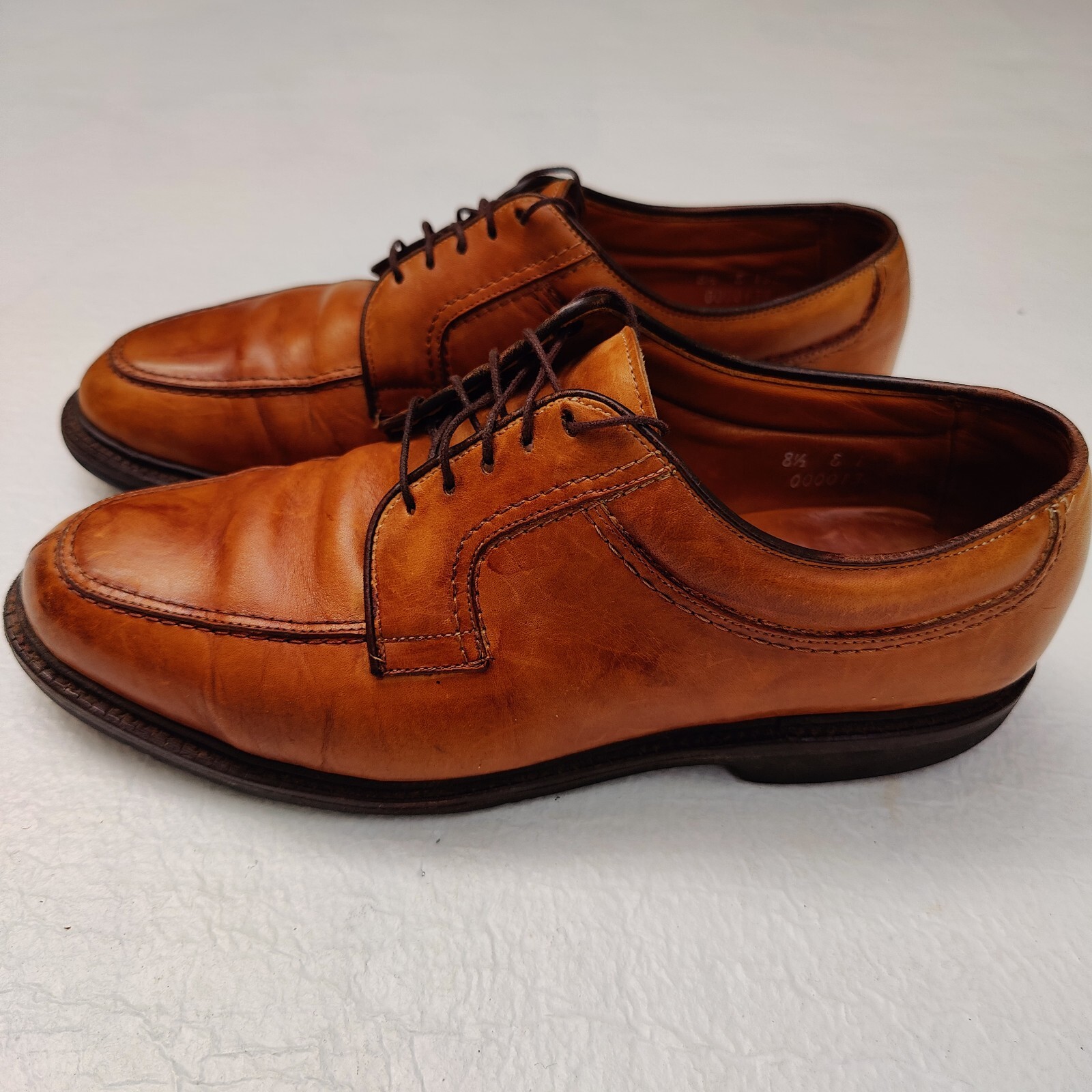SAOLA Scarpe eleganti Oxford Allen Edmonds Wilbert punta liscia pelle marrone