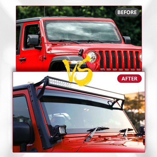 Mount Braket w/A-pillar For Jeep Wrangler JK 07-17 52" Inch LED Work Light Bar - Picture 4 of 12