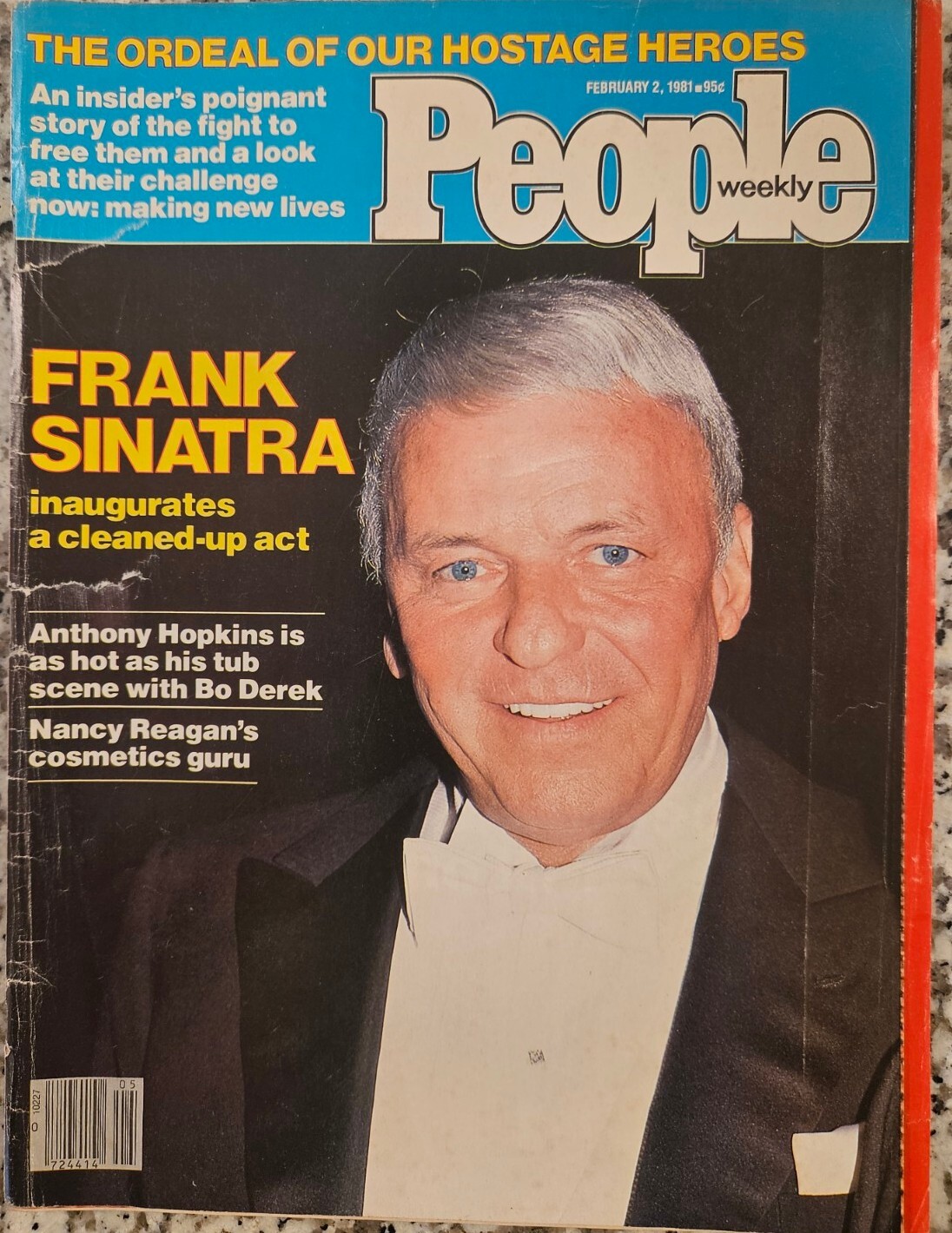 PEOPLE MAGAZINE 1981   FEBRUARY FRANK SINATRA Cover ANTHONY HOPKINS VG NO LABEL