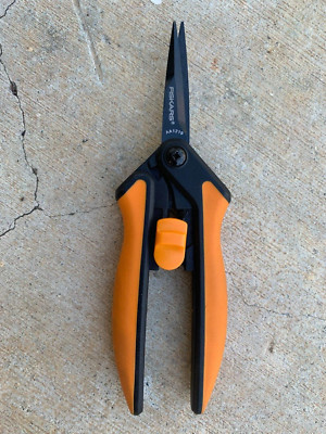 Fiskars Micro-Tip Pruning Snips Garden Sharp Clipper Non-Stick Blade 2-Count New
