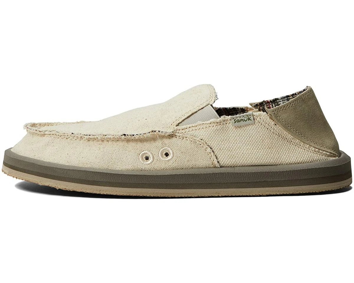 Men's Shoes Sanuk VAGABOND SOFT TOP HEMP Slip On Loafers 1127452 NATURAL