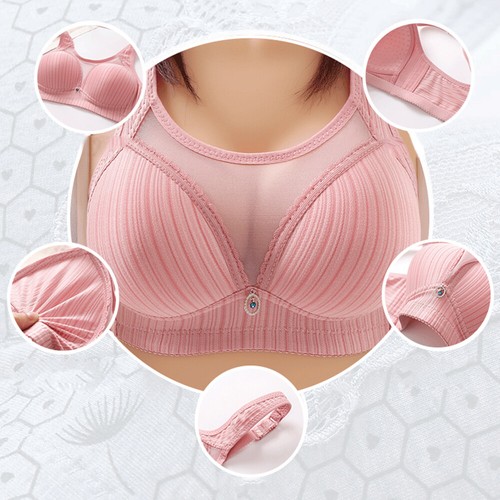 Damen BH verstellbar Push Up Unterwäsche ohne Stahlring Bralette einfarbig - Bild 6 von 23