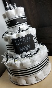 little man diaper cake