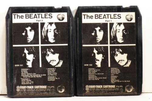 THE BEATLES - S/T (White Album) 1970 US 2 8-TR tape set in box EX - Picture 4 of 4