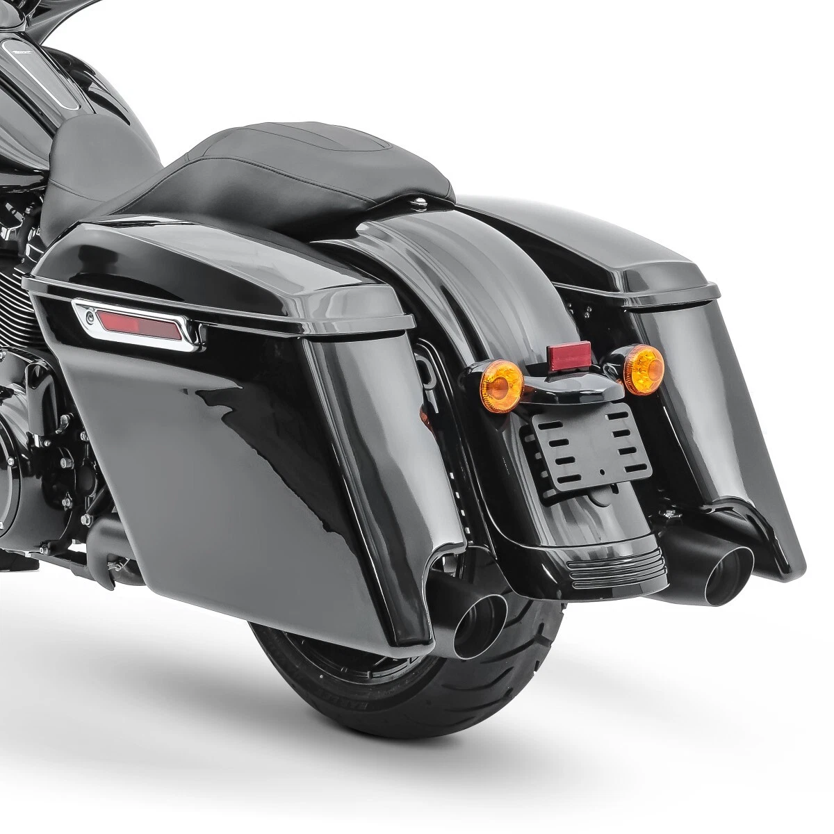 Stretched saddlebags for Harley Davidson Road King FLHR I 14 22